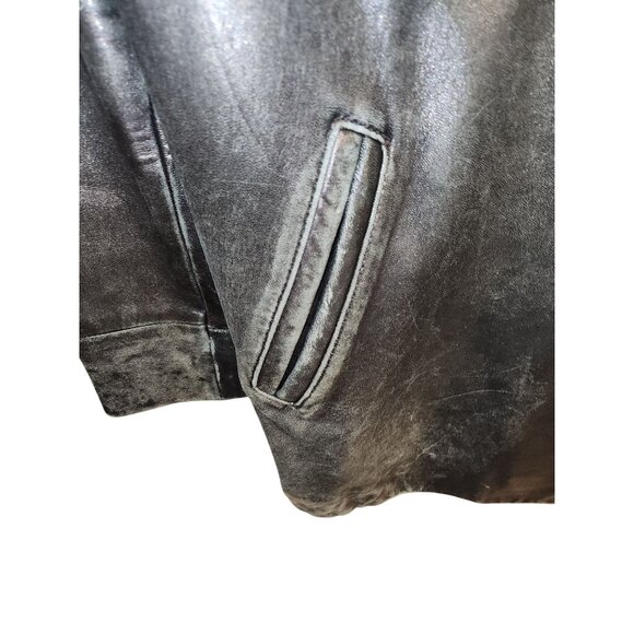 Field Gear Genuine Leather Coat Vtg Black Adult M Removable 3M Thinsulate Liner - Picture 8 of 16